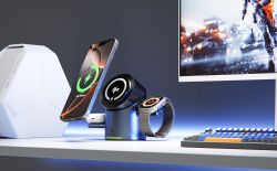 Безжично зарядно Phone Planet WC06 3 in 1