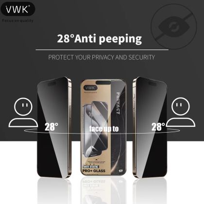 Protector 5D for Iphone 16 Pro Max VWK S+ Privacy