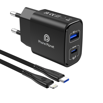 Адаптер 220V Phone Planet A+C PP-20WCEUCL black