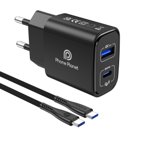 Адаптер 220V Phone Planet A+C PP-20WCEUCC black