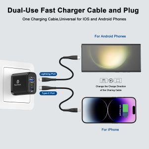 Адаптер 220V Phone Planet A+C PP-30WACLEU black