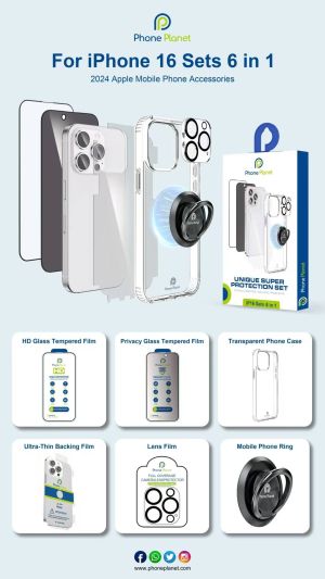 Калъф Phone Planet SET за Iphone 16 Plus 6 in 1