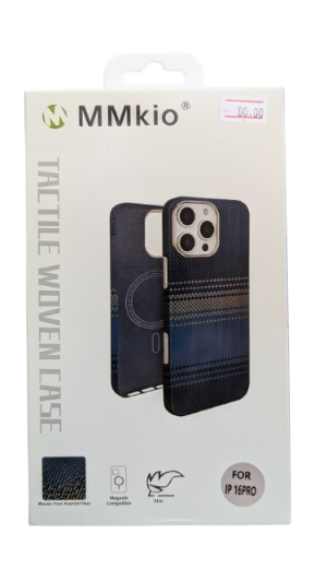 Калъф MMkio Woven за Iphone 16 Pro Blue