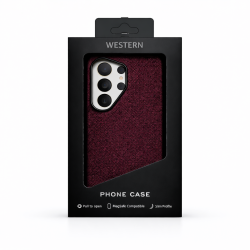 Калъф Western Carbon Burgun за Samsung S26 Ultra