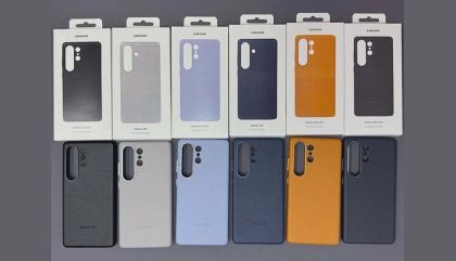 Logo Leather Case for Samsung S25 Plus