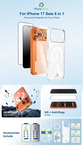 Phone Planet SET case for Iphone 17 Pro 6 in 1