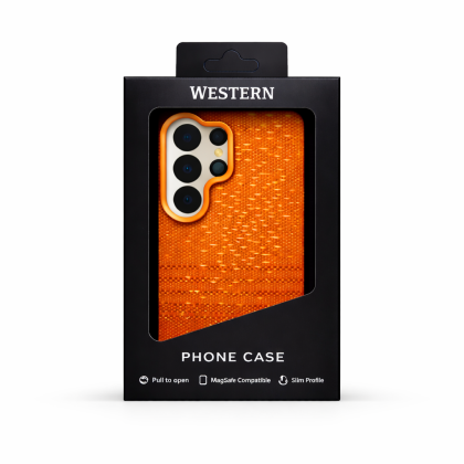 Western Carbon Orange Samsung S26 Ultra Case