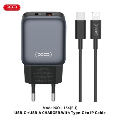 Адаптер 220V XO L154 20W A+C port set