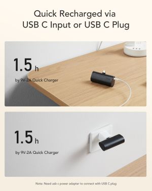 Външна батерия Veger Plug On-C 5000 mAh 18.5W