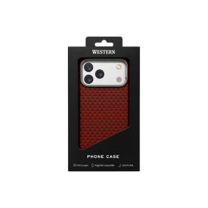 Калъф Western Carbon Red за Iphone 17 Pro Max