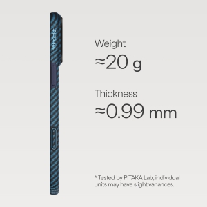 Калъф Pitaka Black/Blue  Ultra-Slim Case for iPhone 17 Pro